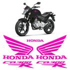 Adesivo Carenagem Ah Ha Moto Honda Cg Fan 160 2016/2021 Rosa