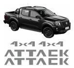 Adesivo Nissan Frontier Attack 4x4 2023 Original Cinza Claro