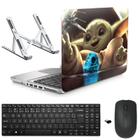 Adesivo Notebook 14" Yoda/Sup/Tecl/Mouse Pret