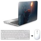 Adesivo Notebook 15" Gato D2 Teclado Mouse Branco