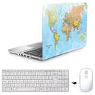 Adesivo Notebook 15" Mapa Atlas Teclado Mouse Branco