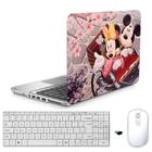 Adesivo Notebook 15" Minnie Mickey Teclado Mouse Branco