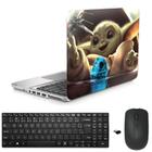 Adesivo Notebook 15" Yoda/Sup/Tecl/Mouse Preto
