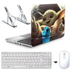 Adesivo Notebook 15,6" Yoda/Sup/Tecl/Mouse Branco