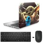 Adesivo Notebook 15,6" Yoda/Sup/Tecl/Mouse Preto