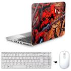 Adesivo Notebook 17" Homem Aranha Teclado Mouse Branco