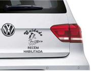 Adesivo Para Carro Recém Habilitada Mod03 - Lojinha Da Luc Adesivos