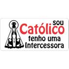 Adesivo para Carro sou Católico tenho uma intercessora - P