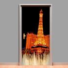 Adesivo Para Porta Torre Eiffel De Las Vegas-83X210Cm