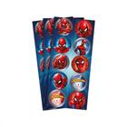 Adesivo Redondo Festa Homem Aranha-Pacote com 3 Cartelas com 10 unidades cada