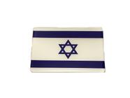 Adesivo resinado da bandeira de Israel 5x3 cm