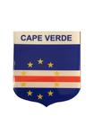 Adesivo Resinado Em Escudo Da Bandeira De Cabo Verde