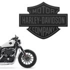 Adesivo Resinado Harley Davidson Resinado Unitário Preto