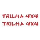 Adesivo Trilha 4x4 P/ Troller T4 15/21 Capô Vermelho