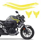 Adesivo Yamaha Mt-03 2016/2018 Faixa Tanque Amarelo Resinado