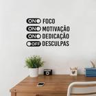 Adesivos Academia Foco Dedicação Motivação -P 32X48Cm