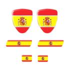 Adesivos Bandeira País Espanha Emblema Escudo Placa Resinado - SPORTINOX