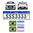 Adesivos Bandeiras Brasil e Espírito Santo Placa Nova Carro