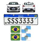 Adesivos Bandeiras Brasil e Rio de Janeiro Placa Nova Carro