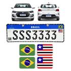 Adesivos Bandeiras Brasil/maranhão Placa Nova Carro Resinado