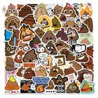 Adesivos de vinil UoyYelly Funny Poop impermeáveis para laptop, 60 unidades