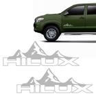 Adesivos Montanha Hilux Emblema Lateral Prata Personalizado