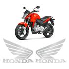 Adesivos Moto Honda Cb 300r Asas Emblemas Cromado Tanque