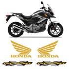 Adesivos Moto Honda Nc 750 X Emblemas Asa Dourado Refletivo - SPORTINOX