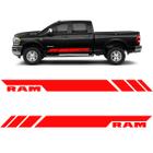 Adesivos P/ Dodge Ram Lateral Vermelho Com Verniz Genérico