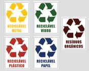 Adesivos para Lixeiras - Lixo Reciclável Adesivo Resistente