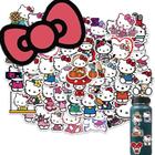 Adesivos PWSTY Hello Kitty em vinil branco impermeável x50