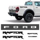 Adesivos Ranger Raptor + Faixa Ford Preto/grafite + Emblemas