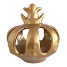 Adorno enfeite coroa imperial rei decorativa em cerâmica esmaltada 19x17cm - Cerâmica Érica