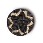 Adorno mandala de parede em fibra natural e preto - Mart