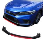 Aerofólio Frontal Honda Civic G11 Preto Vermelho Para-Choque