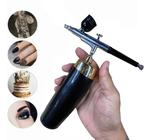 Aerógrafo Profissional Portátil Com Compressor 0,3mm - Hairdo