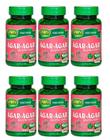 Ágar - Ágar Gelatina Vegetal 60 Cáps 600mg Unilife Kit 6 unidades