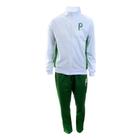 Agasalho Conjunto Masculino Jaqueta Calça Palmeiras Helanca Branco