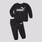 Agasalho Puma Minicats Ess Crew Jogger FL Infantil Preto