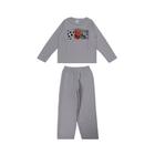 Agassalho em plush Infantil Conjunto Cinza Masculino de Inverno Dias Frio