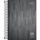 Agenda 2024 Tilibra Zip 176 Folhas- Agenda Escolar Pequena 129mmx 187mm Diária Masculina Cor Preto, Azul, Vermelho e Cin