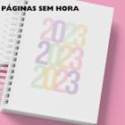 Agenda Capa Dura 2023 Candy Calendário Notas Organizadas Ano Novo Papelaria Fofa Organização Escritório Home Office