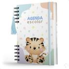 Agenda Creche Infantil Capa Dura Cuidado Diário Menino Tigre - Nisti Print