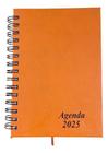 Agenda Diária Anual 2025 Wire-o material sintético - Laranja - Serv Color Produtos Gráficos