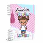 Agenda Escolar Capa Dura 2024 A5 Menina 013 com Elástico, Tassel e Bolso