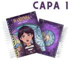 Agenda Escolar Permanente Wandinha Com Nome Personalizado Organização Aluno Escola Notas Halloween Rock Purple - Art Paper da Bá