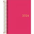 Agenda Espiral Executiva Diária 12,9x18,7cm Napoli Pink 2024 Tilibra