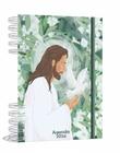 Agenda Gospel Cristã 2024 - Jesus floral verde - A5 2024 - Um Versículo em Todos os Dias - Gospel Papers