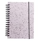 Agenda permanente pu branca a5 15x21cm 160 folhas gold flake - wincy