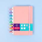 Agenda permanente rainbow rose a5 - Caderno inteligente